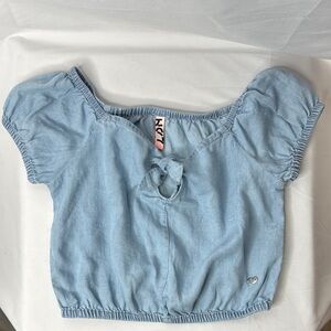Light Blue Nollie Crop Top